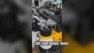 Veja a demonstração de tubos de ferro e aço da máquina dobradora de tubos CNC controlada por PLC CNC50REM